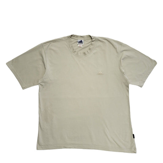 Adidas Vintage 80's Sports Beige Short Sleeve T-Shirt Mens UK Size XXL