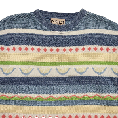 Camelot Vintage 90's Multicoloured Long Sleeve Jumper UK Womens Size L