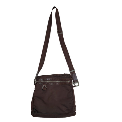 Piquadro Brown Zip Leather Shoulder Bag Women's Size 12" x 13"