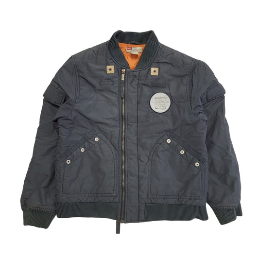 Diesel Grey Zip Up Bomber Jacket Uk Boys Size Large