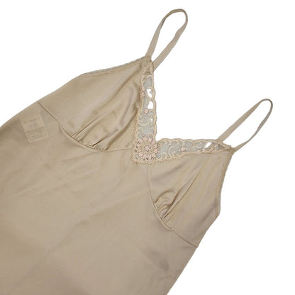 St Michael Vintage 70s Sand Sleeveless Night Dress Uk Women's Size 12