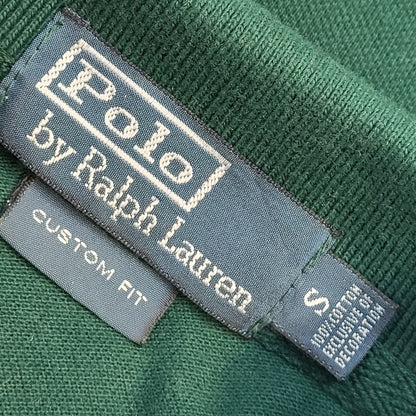 Ralph Lauren 90s Vintage Green Long Sleeve Polo Shirt Men's Size S