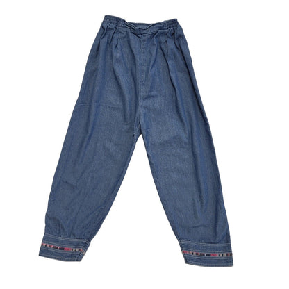Vintage 90s Dark Blue Tapered Denim Jeans Women's Size Large W30 L23
