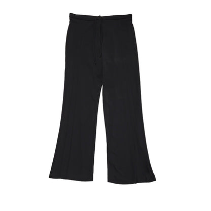 Vintage 80's Black Pleated Wide Leg Drawstring Trousers Womens UK 14 W32 L30