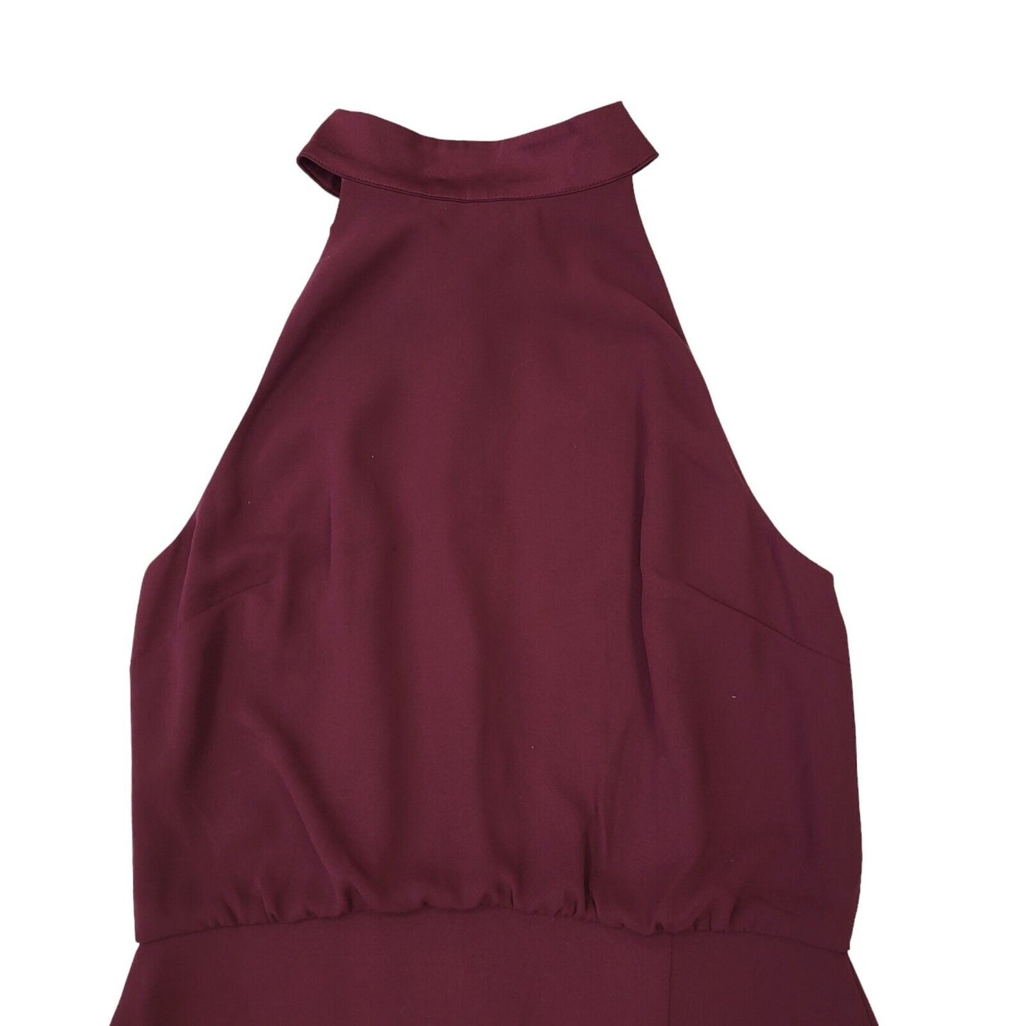 Oasis Vintage Y2K Burgundy Sleeveless Evening Dress Uk Women's Size 10