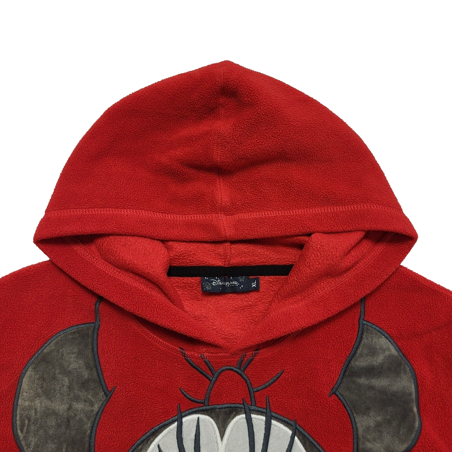 Disneyland Vintage 90s Red Fleece Hoodie Uk Women's Size XL