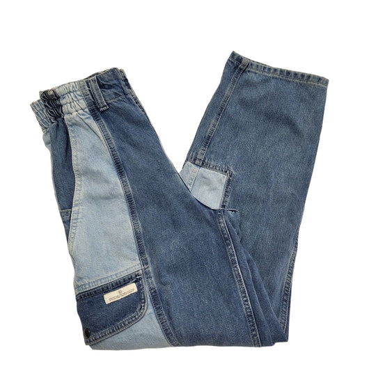 BDG Y2K Blue Patchwork  Tapered Leg Denim Jeans Women's Size 8 W26 L30