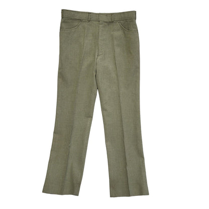 Vintage 80s Green Straight Leg Formal Trousers Uk Men's L W34 L30