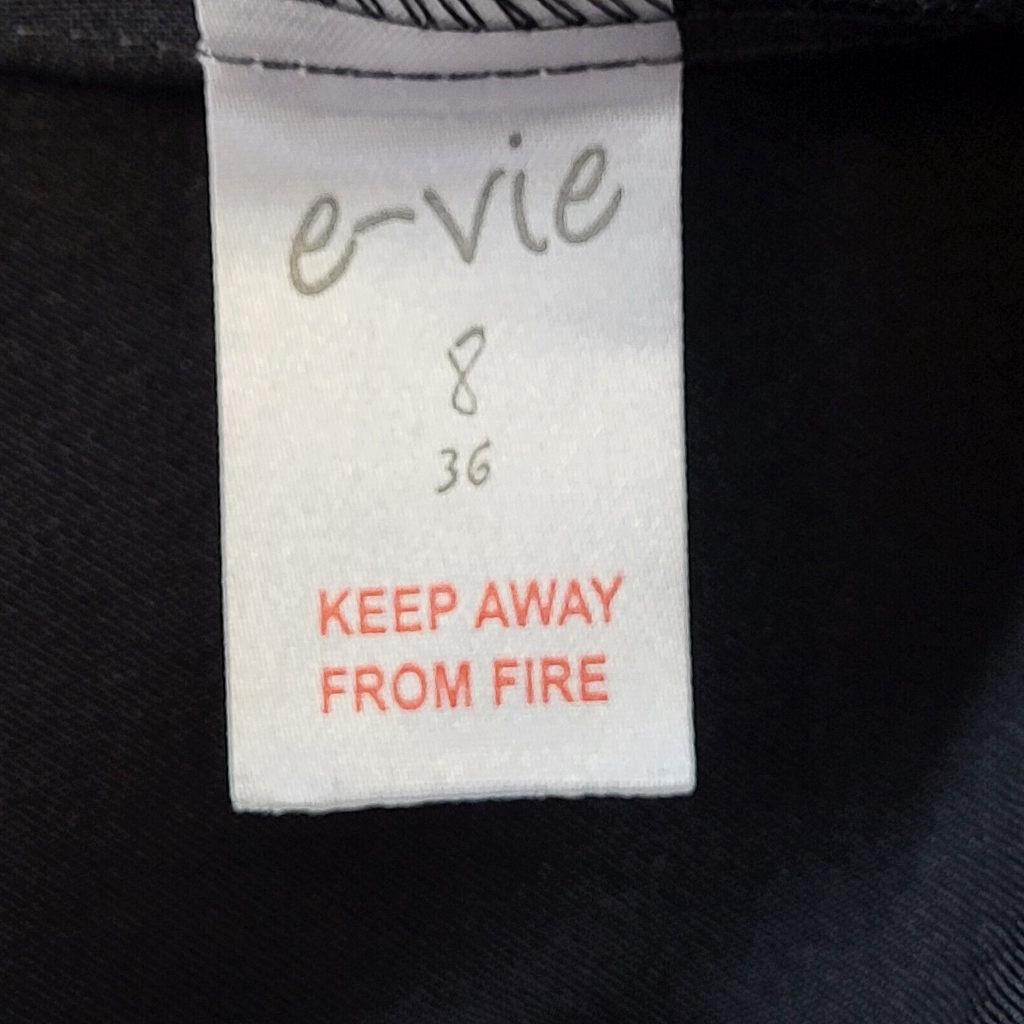 E-vie Black Satin Flared Trousers Women's Size 8 W30 L33