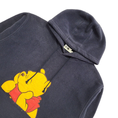 Disneyland Vintage Y2K Blue Fleece Pullover Hoodie Uk Women's Size L