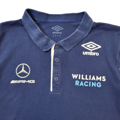 Umbro Navy Blue AMG Williams Racing Polo Shirt Women's Medium Eu 38
