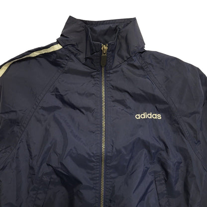 Adidas 90s Vintage Blue Hooded Zip Up Jacket Kids Size Small