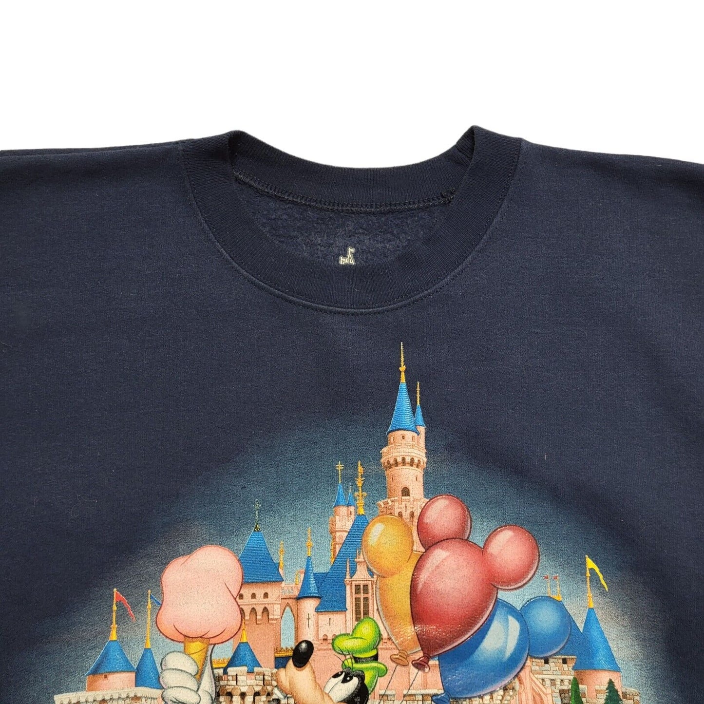 Disneyland Resort 90's Blue Mickey Crew Neck Sweatshirt Uk Men's Size Medium