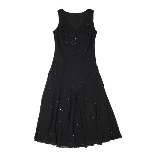 Per Una Vintage 90s Black A-Line Dress Uk Women's Size 14