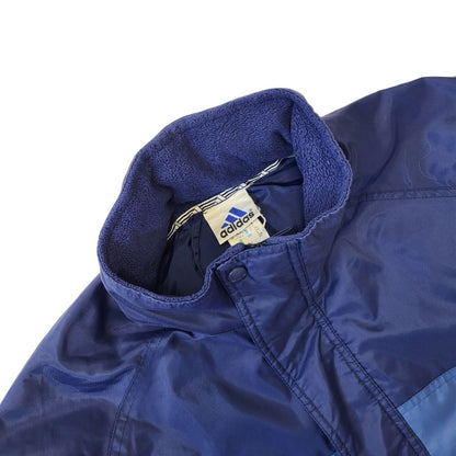 Adidas 90s Vintage Navy Blue Over-sized Windbreaker Jacket Men's Size S-M
