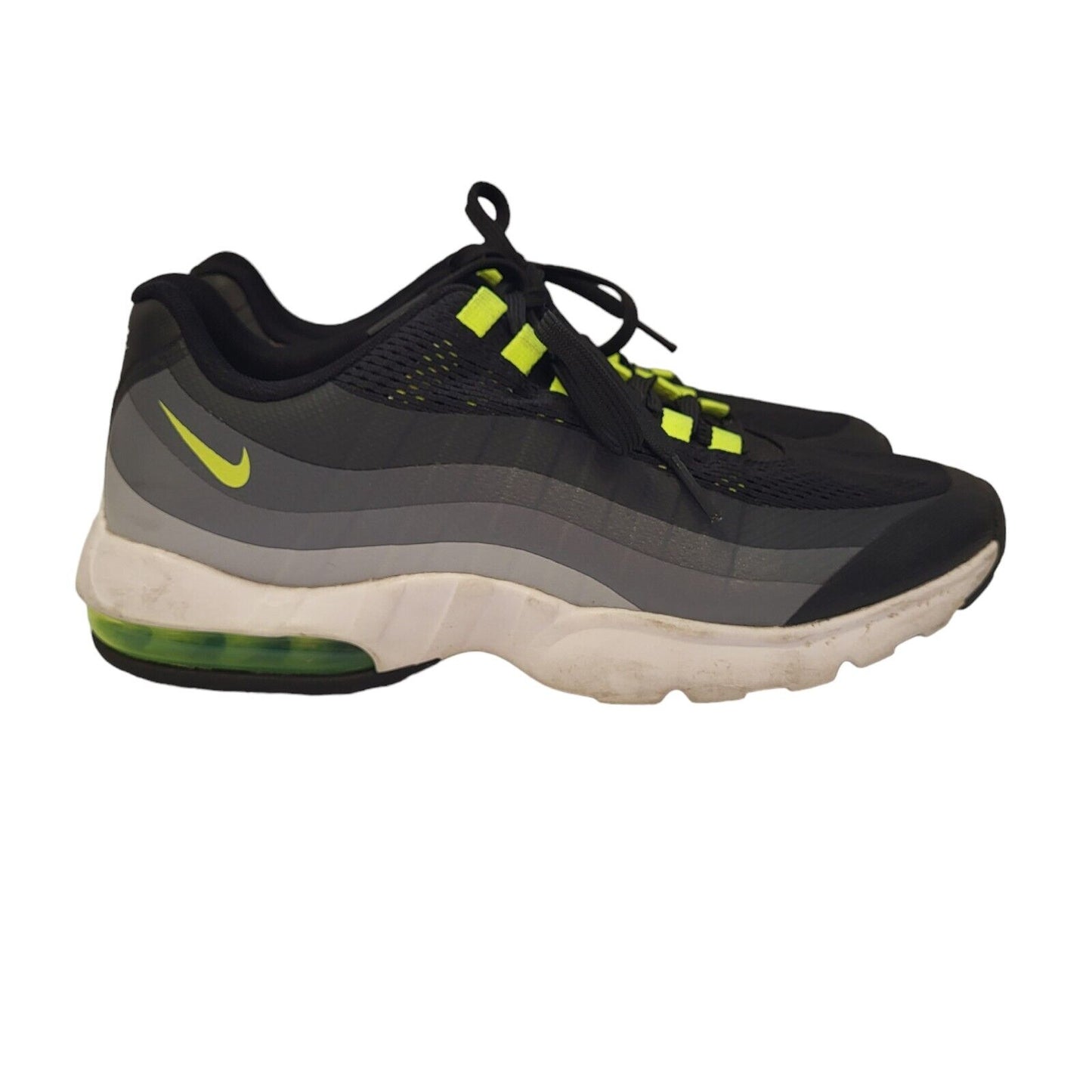 Nike Air Max 95 Black & Green Lace-up Sports Casual Trainers Uk Men's Size 5.5