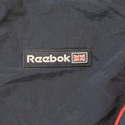 Reebok Classic 90s Navy Blue & Red Zip Up Hooded Jacket Youth Size XL
