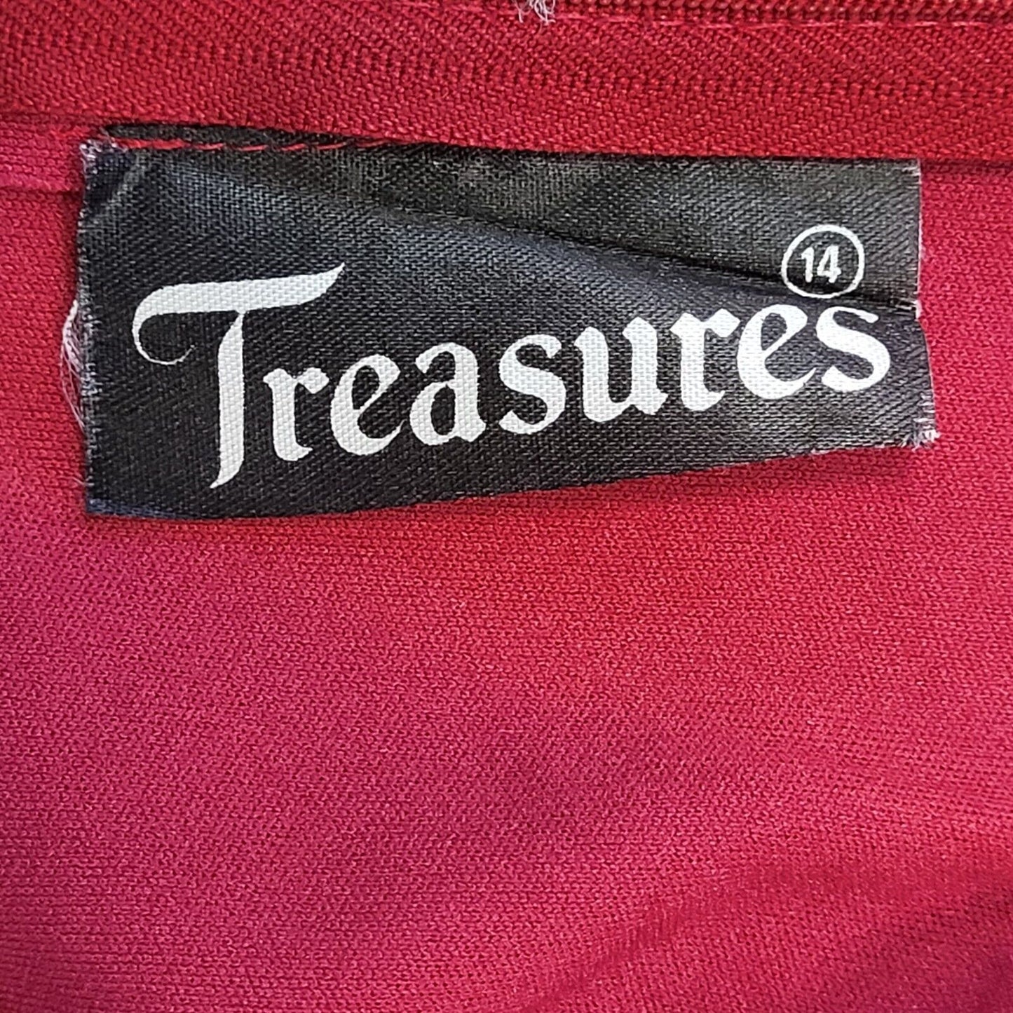 Treasures 70s Vintage Red Balloon Sleeve Party Dress Women's Size 14