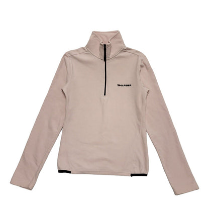 Tommy Hilfiger Vintage Y2K Pink 1/4 Zip Fleece Sweatshirt Womens UK S