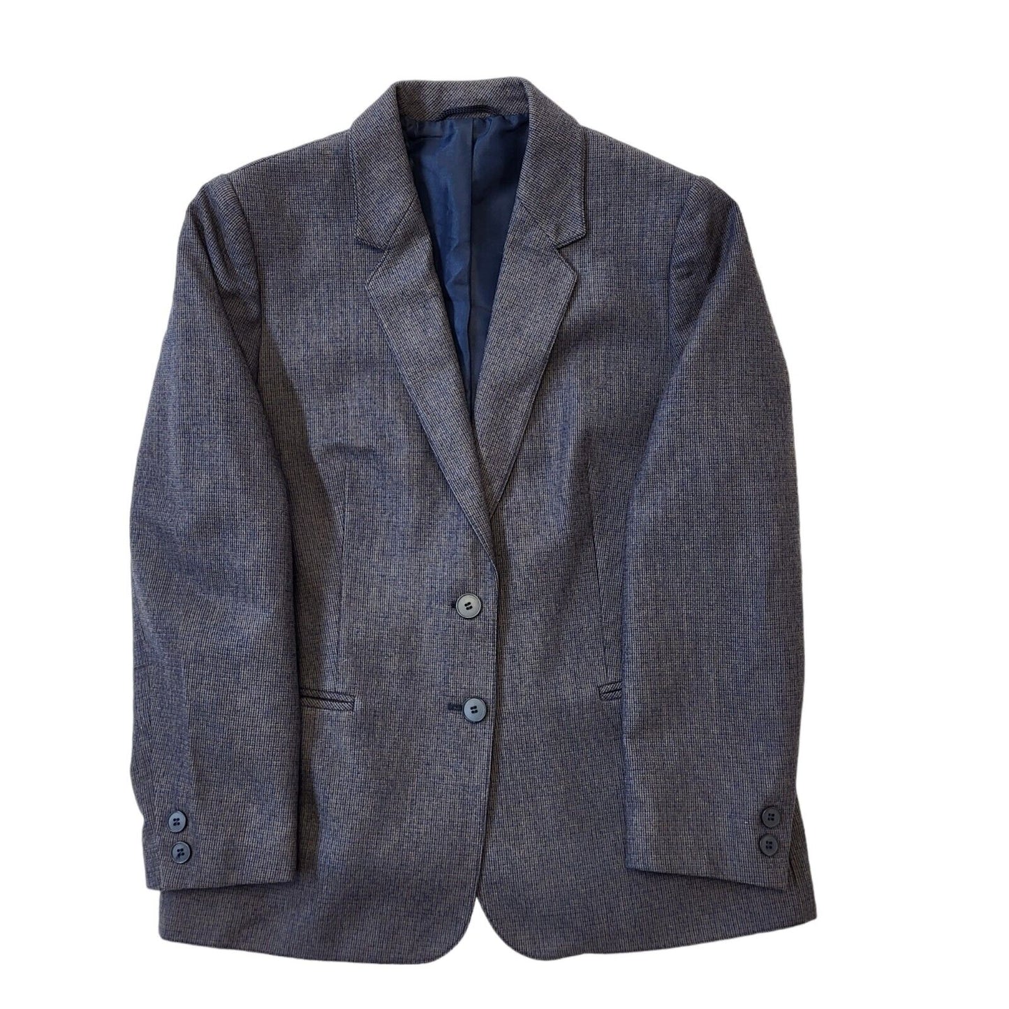 St Michael Vintage 70s Blue Wool Suit Jacket Mens Size 44.