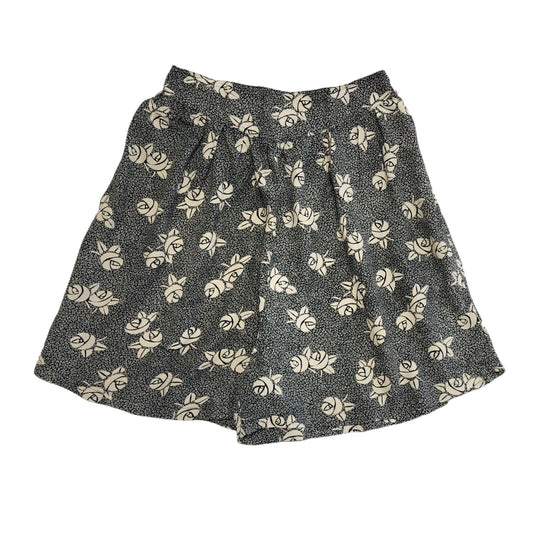 Vintage 90's Black & White Floral High Waist Shorts Womens UK 10 W28
