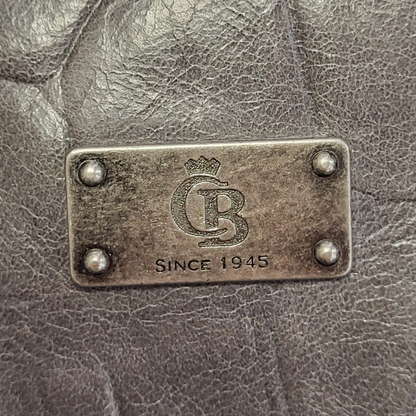 CB Grey Leather Hand Bag Uk Women's Size 10" x 7"