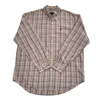 Marlboro Classics 90's Pink & Purple Check Long Sleeve Shirt Uk Men's UK L