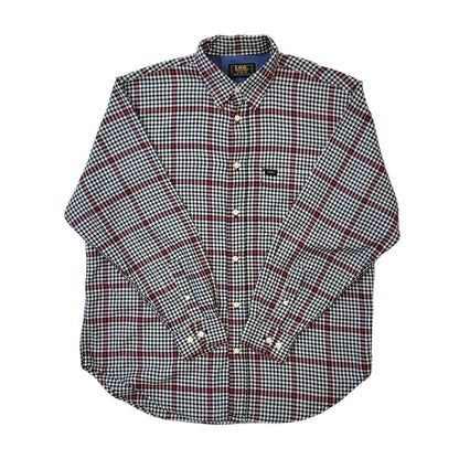90s Vintage Lee Black White Check Cotton Shirt Men's Size Medium