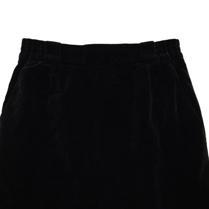 Basler Vintage 80's Black A-Line Velvet Skirt Uk Women's Size 10/12