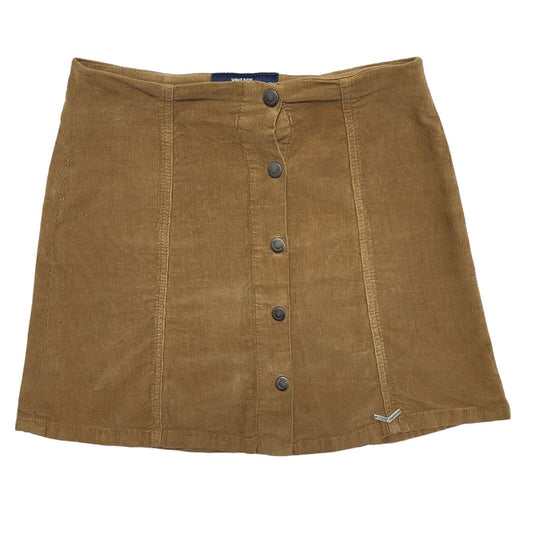 Superdry Modern Brown Corduroy Button Front Skirt Womens UK Size S W26