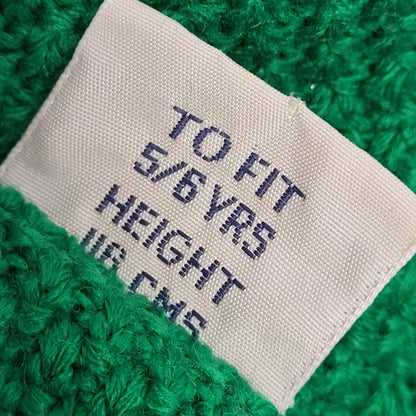 Next Preppy 90's Green Tassel Knit Long Sleeve Jumper Girls 5/6 Years