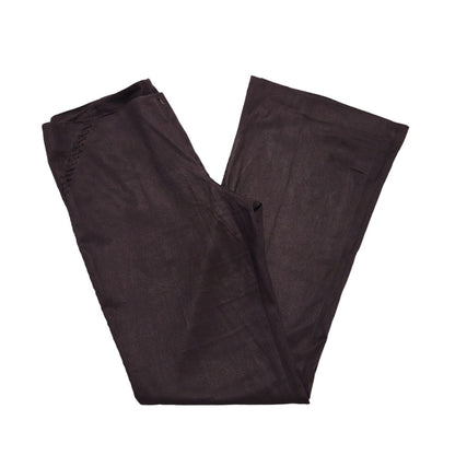 Next 90s Purple Bootcut Mid-Waisted Zip Up Trousers UK Women's 14 W34 L32
