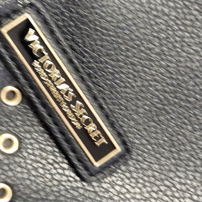 Victoria's Secret Black Leather Shoulder Hand Bag Uk Women's Size 8.5" x 6"