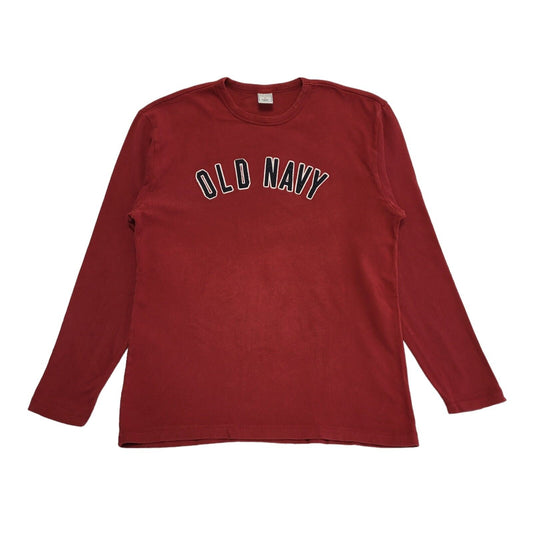 Old Navy Vintage 90's Red Round Neck Sports Sweatshirt Mens UK Size M