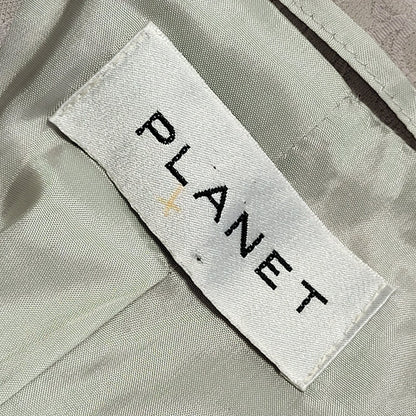 Planet Vintage 80s Grey Purple Vine Pattern Over Coat Uk 10