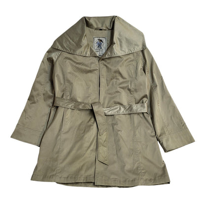 Four Seasons Green Vintage 80s Belted Rain Coat Uk Women's Size Large