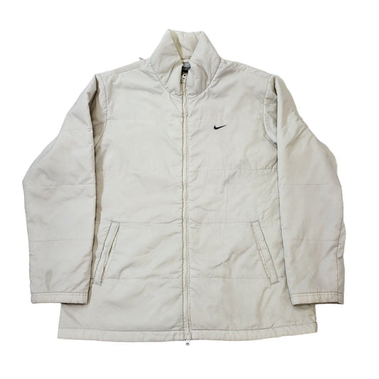 Nike Y2K Vintage Beige Oversized Sports Jacket Men's Size Large