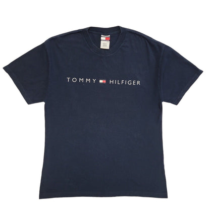 Tommy Hilfiger Navy Blue Vintage 90s T-Shirt Uk Men's Size XL