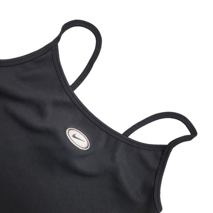 Nike Black Vintage Y2K Cropped Strap Vest Top Womens UK Size S