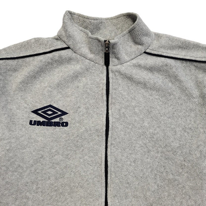 Umbro Grey Vintage 90's Fleece Track Top Jacket UK Men's Size XL