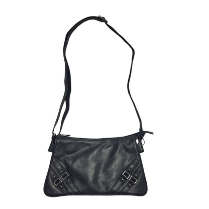 Taurus Black Leather Small Shoulder Bag Uk Women's Size  11.5" x 6.5"