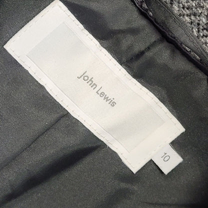 John Lewis Grey Vintage Y2K Button Rain Coat Uk Women's Size 10