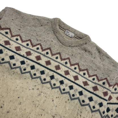 BHS Vintage 90's  Beige Wool Jumper Mens UK Size Medium