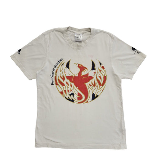 Adidas Vintage Y2K White Paralympic GB Short Sleeve T-Shirt Mens UK Size S