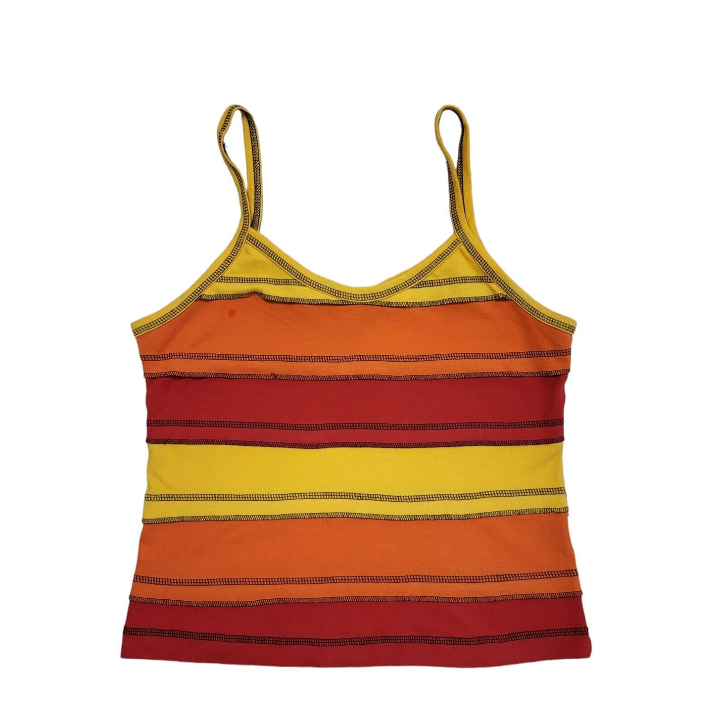 Nomads Vintage 90's Red & Yellow Strap Vest Top Womens UK Size S/M