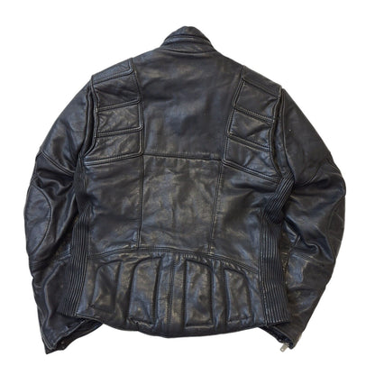 MQP 90s Vintage Black Zip Up Leather Jacket Men's Size L