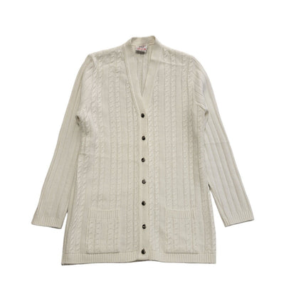 St Michael Vintage White Button Cardigan Uk Women's Size 12