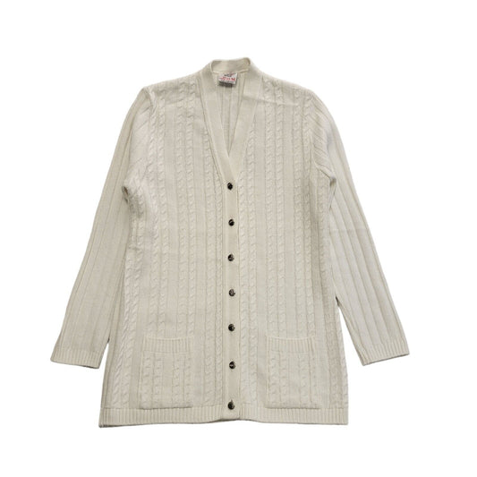 St Michael Vintage White Button Cardigan Uk Women's Size 12