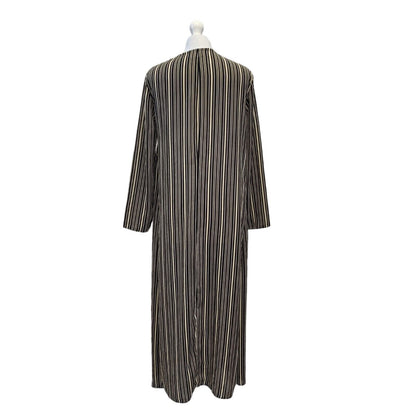 Essence 90s Vintage Black White Striped Shirt Dress Women's Size 12 EU 40