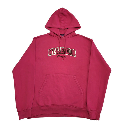Champion MT.Bachelor Y2K Pink Hoodie Sweatshirt Women's Size L